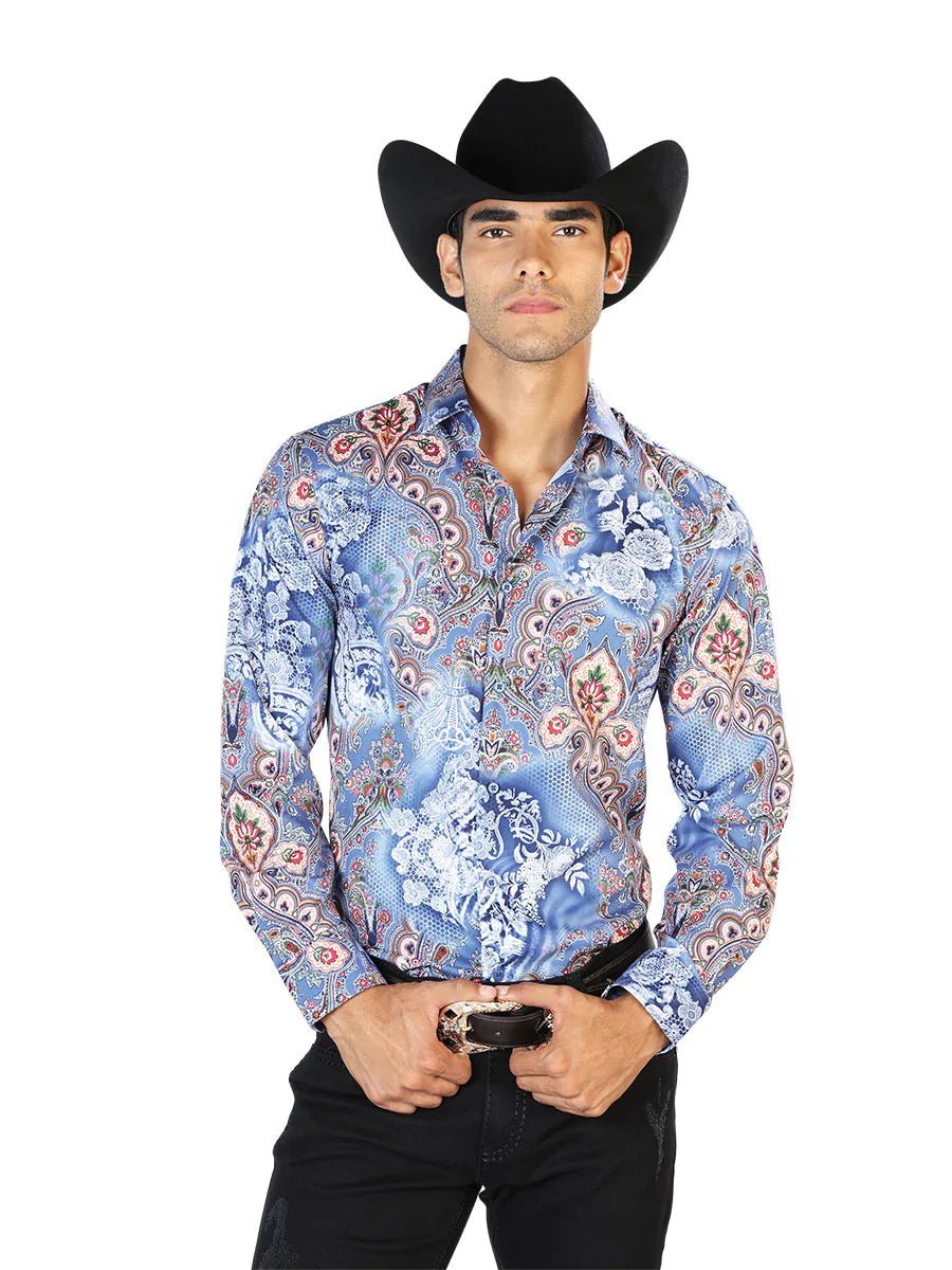 Camisa Casual de Hombre El Se or de los Cielos AZUL 43582 BELLEZA S