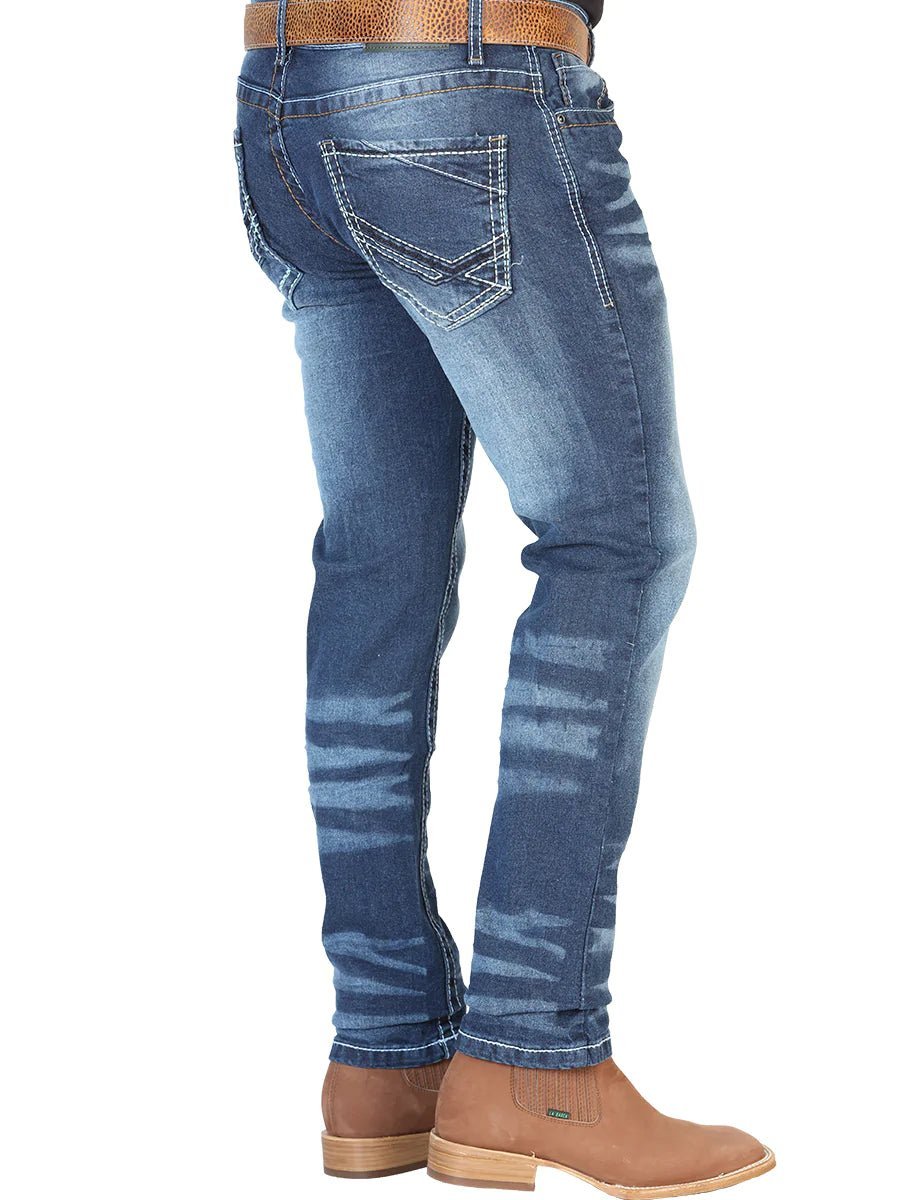 Jeans Mezclilla Elasticada Hombre Tiro Alto – SVES