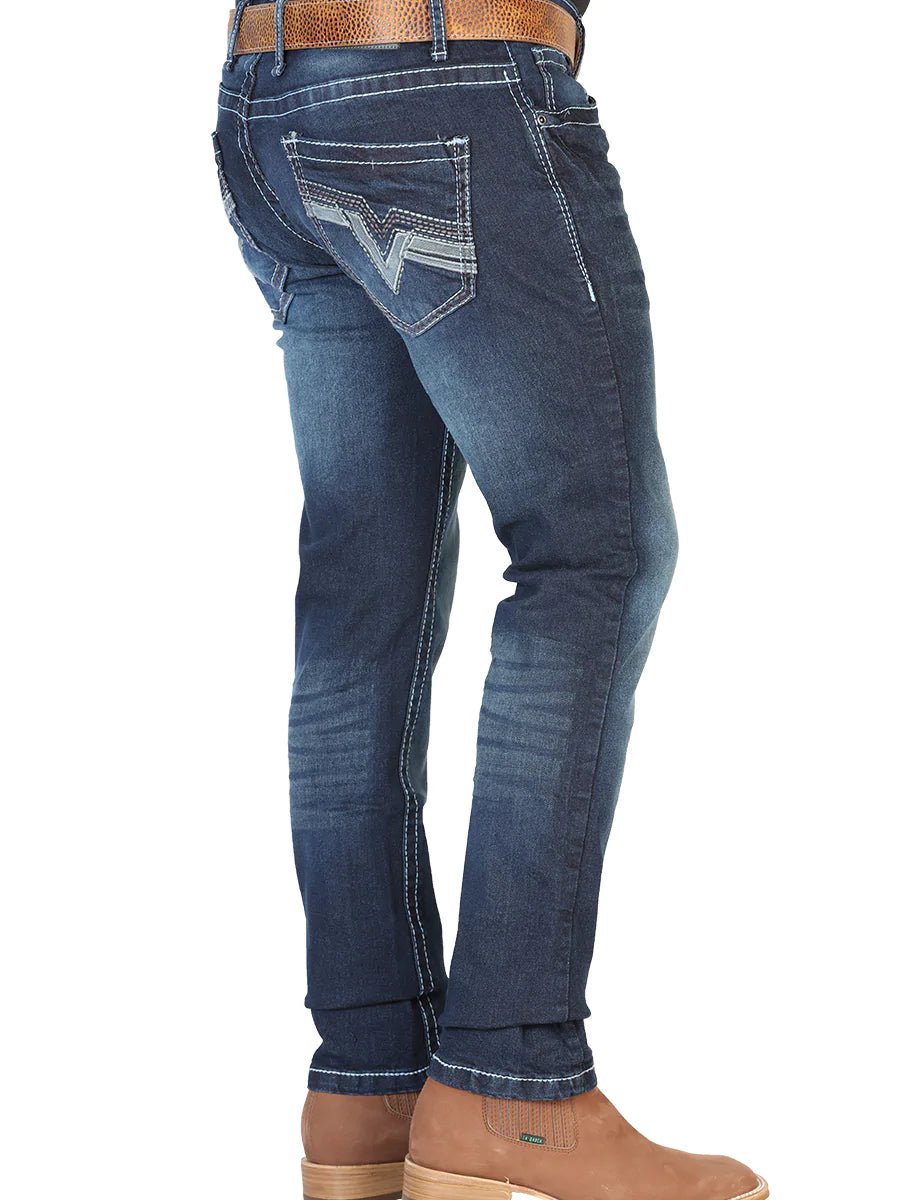Pantalon De Mezclilla Casual Para Hombre 'El Norteño' *Azul Oscuro-126634*