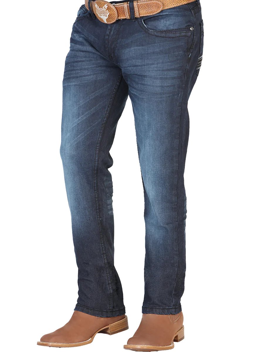 Pantalon De Mezclilla Casual Para Hombre 'El Norteño' *Azul Oscuro-126628*