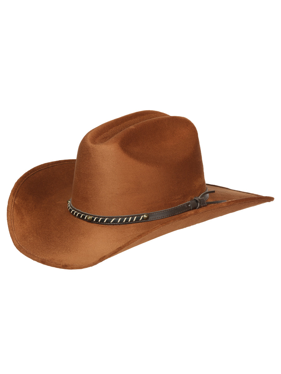 Men's Tabacco Sombrero Unisex Suede Monterrey Cowboy Hat 'El General' 44257