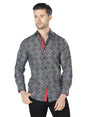 Camisa Manga Larga Estampada para Hombre 'El Señor de los Cielos' *BLACK - 44039* - BELLEZA'S - Camisa Manga Larga Estampada para Hombre 'El Señor de los Cielos' *BLACK - 44039* - Mens Shirt - 44039 01