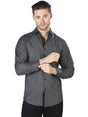 Camisa Manga Larga Estampada para Hombre 'El Señor de los Cielos' *BLACK - 44043* - BELLEZA'S - Camisa Manga Larga Estampada para Hombre 'El Señor de los Cielos' *BLACK - 44043* - Mens Shirt - 44043 01