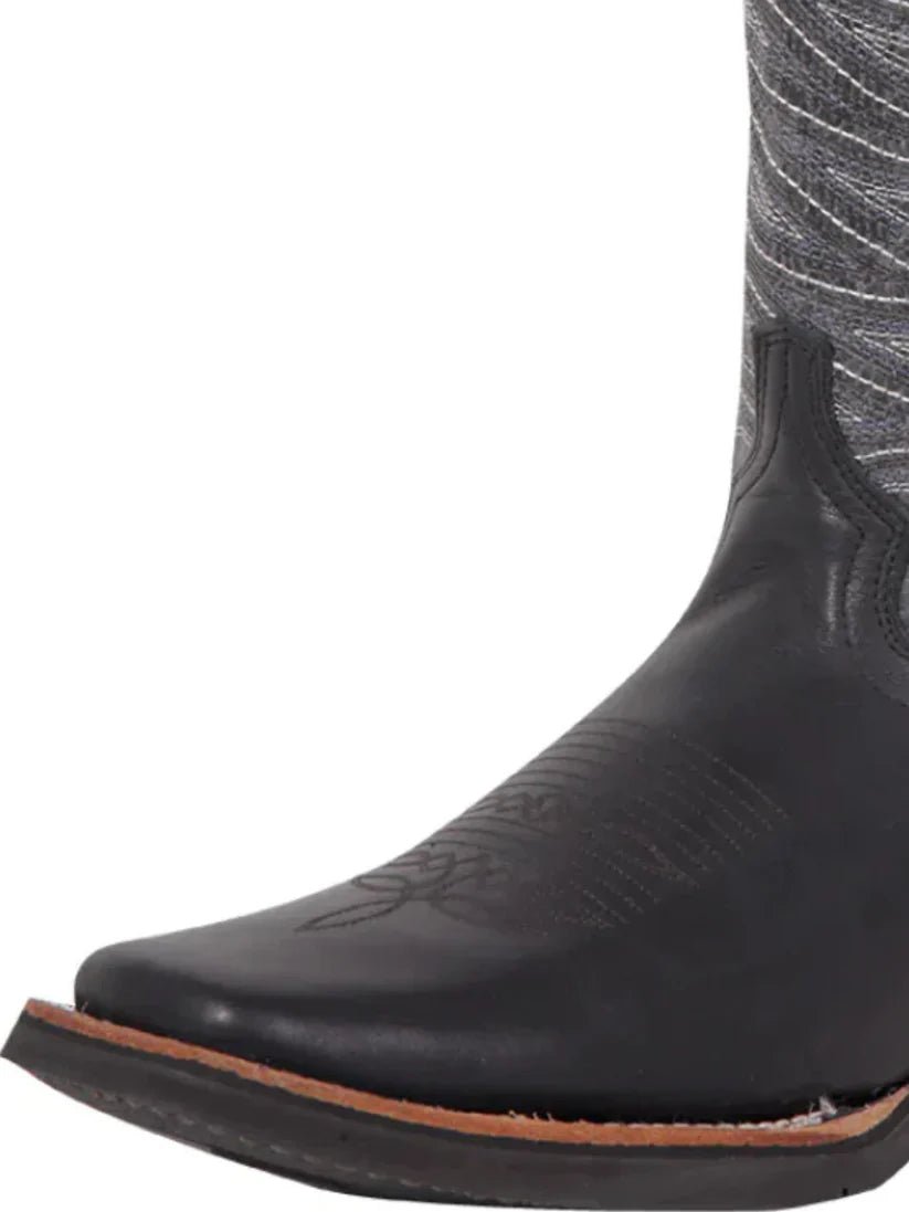 Classic Bovine Leather Rodeo Boots for Men 'El General' *NEGRO-43002* - BELLEZA'S - Classic Bovine Leather Rodeo Boots for Men 'El General' *NEGRO-43002* - Bota Para Hombre - 43002 6