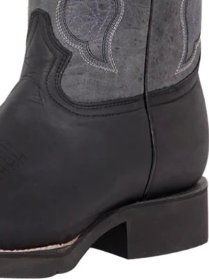 Classic Bovine Leather Rodeo Boots for Men 'El General' *NEGRO-43006* - BELLEZA'S - Classic Bovine Leather Rodeo Boots for Men 'El General' *NEGRO-43006* - Bota Para Hombre - 43006 6