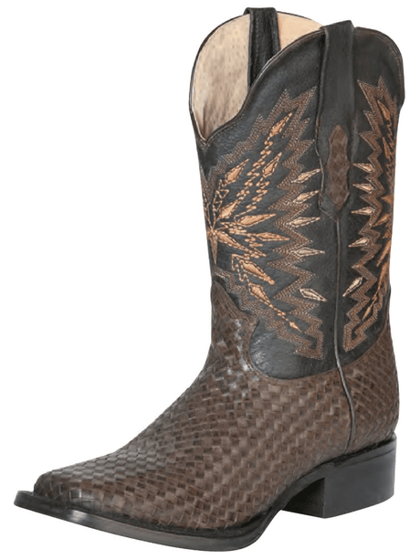 Classic Chilean Leather Knitted Slipper Rodeo Cowboy Boots for Men 'El General' *Coffee - 126237* - BELLEZA'S - Classic Chilean Leather Knitted Slipper Rodeo Cowboy Boots for Men 'El General' *Coffee - 126237* - Men's Boot - 126237 6