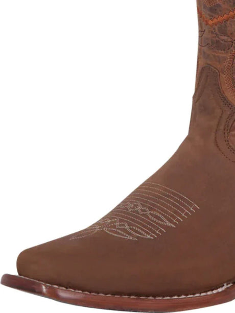 Classic Crazy Tan Leather Rodeo Boots for Men 'El General' *TAN-42997* - BELLEZA'S - Classic Crazy Tan Leather Rodeo Boots for Men 'El General' *TAN-42997* - Botas Para Hombres - 44997 6