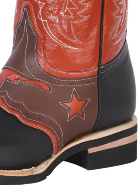 Classic Genuine Leather Sanddle Rodeo Boots for Men 'El General’ *NEGRO-33305* - BELLEZA'S - Classic Genuine Leather Sanddle Rodeo Boots for Men 'El General’ *NEGRO-33305* - Botas Para Hombres - 33305 6