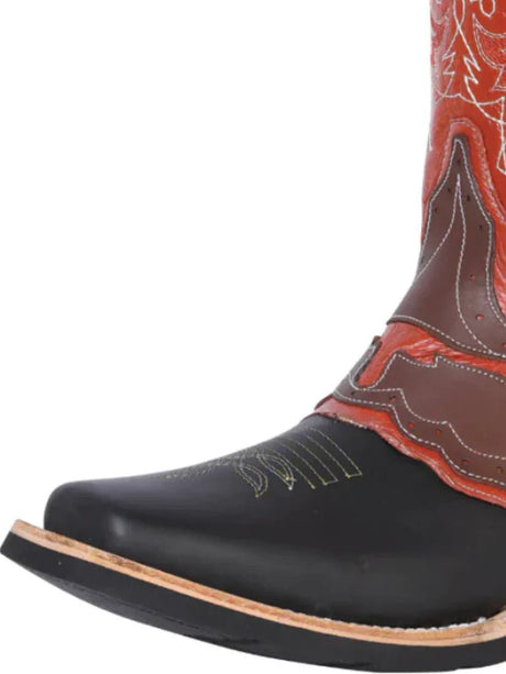 Classic Genuine Leather Sanddle Rodeo Boots for Men 'El General’ *NEGRO-33305* - BELLEZA'S - Classic Genuine Leather Sanddle Rodeo Boots for Men 'El General’ *NEGRO-33305* - Botas Para Hombres - 33305 6