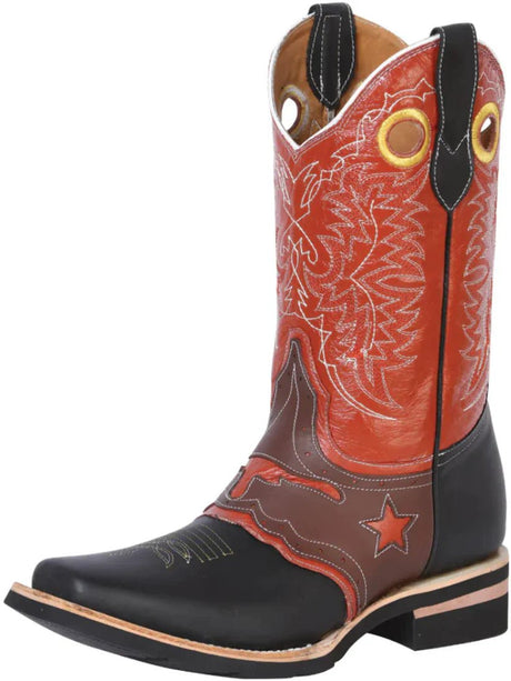 Classic Genuine Leather Sanddle Rodeo Boots for Men 'El General’ *NEGRO-33305* - BELLEZA'S - Classic Genuine Leather Sanddle Rodeo Boots for Men 'El General’ *NEGRO-33305* - Botas Para Hombres - 33305 6