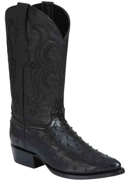 Cowboy Boots Imit Ostrich Engraved in Cow Leather For Men 'El Señor De Los Cielos' *Black - 40836* - BELLEZA'S - Cowboy Boots Imit Ostrich Engraved in Cow Leather For Men 'El Señor De Los Cielos' *Black - 40836* - Men's Boot - 40836 6