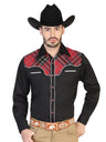 Men's Black Long Sleeve Western Shirt 'El General' 42536 - BELLEZA'S - Men's Black Long Sleeve Western Shirt 'El General' 42536 - Mens Shirt - 42536 S