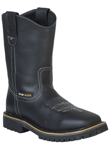 Men's Bov Grasso Leather Pull - On Soft Toe Work Boots 'Overwork' *Black - 124710* - BELLEZA'S - Men's Bov Grasso Leather Pull - On Soft Toe Work Boots 'Overwork' *Black - 124710* - Men's Boot - 124710 6