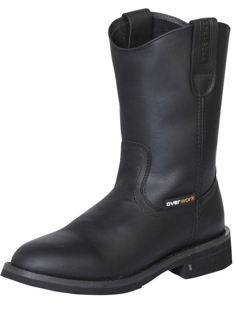 Men's Bov Grasso Leather Pull - On Steel Toe Work Boots 'Overwork' *Black - 124725* - BELLEZA'S - Men's Bov Grasso Leather Pull - On Steel Toe Work Boots 'Overwork' *Black - 124725* - Men's Boot - 124725 6