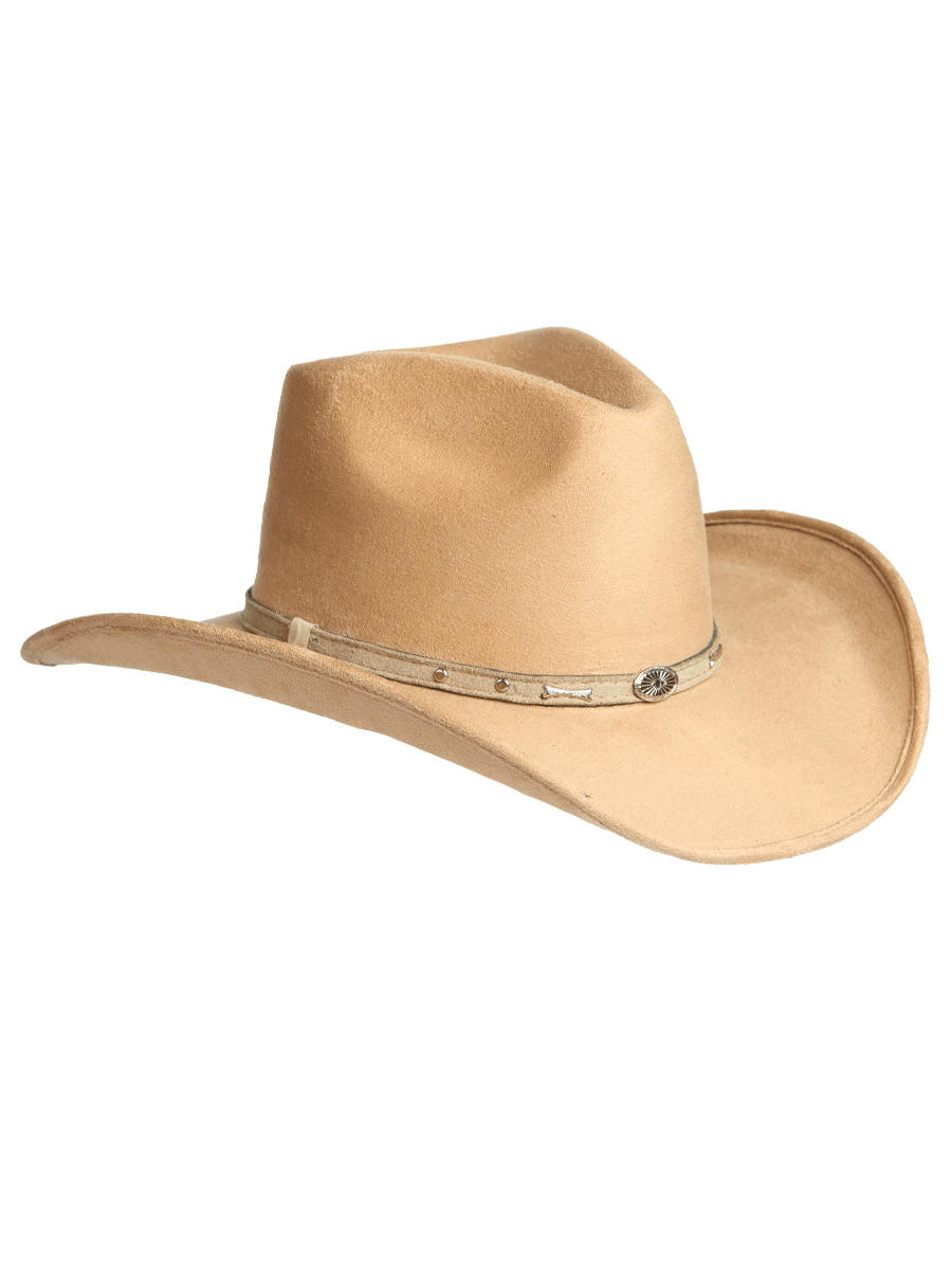 Men's Camel Sombrero Unisex Suede Indiana Cowboy Hat 'El General' 44251 - BELLEZA'S - Men's Camel Sombrero Unisex Suede Indiana Cowboy Hat 'El General' 44251 - Men's Cowboy Hats - 44251 S