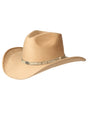 Men's Camel Sombrero Unisex Suede Indiana Cowboy Hat 'El General' 44251 - BELLEZA'S - Men's Camel Sombrero Unisex Suede Indiana Cowboy Hat 'El General' 44251 - Men's Cowboy Hats - 44251 S