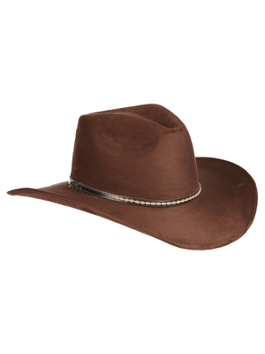 Men's Chocolate Sombrero Unisex Suede Indiana Cowboy Hat 'El General' 44250 - BELLEZA'S - Men's Chocolate Sombrero Unisex Suede Indiana Cowboy Hat 'El General' 44250 - Men's Cowboy Hats - 44250 S