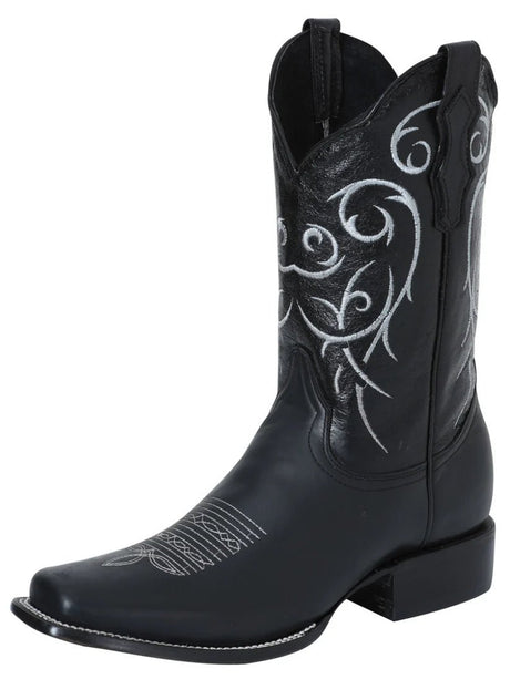 Men's Genuine Leather Classic Western Cowboy Boots 'El Señor de los Cielos' *BLACK-124069* - BELLEZA'S - Men's Genuine Leather Classic Western Cowboy Boots 'El Señor de los Cielos' *BLACK-124069* - Bota Para Hombre - 124069 6