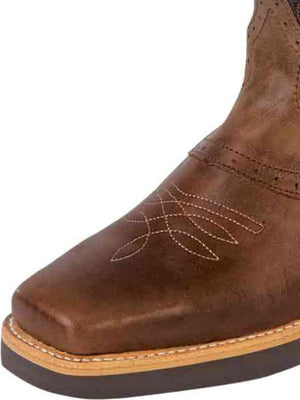 Men's Genuine Leather Pull - On Soft Toe Western Work Boots 'Stable' Coffee 33557 - BELLEZA'S - Men's Genuine Leather Pull - On Soft Toe Western Work Boots 'Stable' Coffee 33557 - Men's Boot - 33557 6