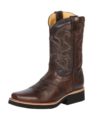 Men's Genuine Leather Pull - On Soft Toe Western Work Boots 'Stable' Coffee 33557 - BELLEZA'S - Men's Genuine Leather Pull - On Soft Toe Western Work Boots 'Stable' Coffee 33557 - Men's Boot - 33557 6