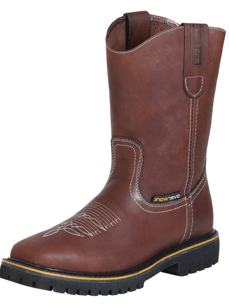 Men's Genuine Leather Rodeo Tube Pull - On Soft Toe Work Boots 'El General' *Coffee - 124708* - BELLEZA'S - Men's Genuine Leather Rodeo Tube Pull - On Soft Toe Work Boots 'El General' *Coffee - 124708* - Men's Boot - 124708 6