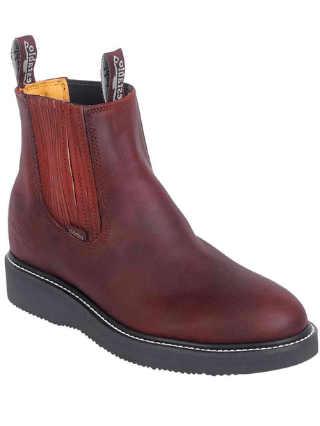 Men's Genuine Leather Soft Toe Pull - On Work Boots 'Establo' Wine Color 24963 - BELLEZA'S - Men's Genuine Leather Soft Toe Pull - On Work Boots 'Establo' Wine Color 24963 - Men's Ankle Boots - 24963 6