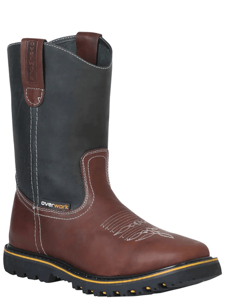 Men's Grasso Leather Pull - On Soft Toe Work Boots 'Overwork' *Coffe - 124702* - BELLEZA'S - Men's Grasso Leather Pull - On Soft Toe Work Boots 'Overwork' *Coffe - 124702* - Men's Boot - 124702 6