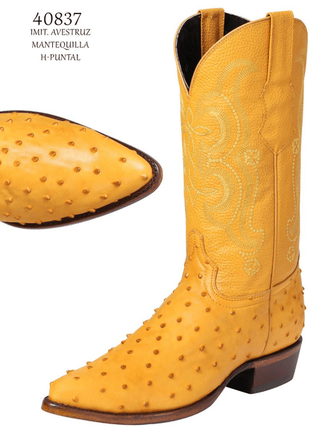 Men's Imitation Ostrich Cowboy Boots 'El Señor De Los Cielos' Butter 40837 - BELLEZA'S - Men's Imitation Ostrich Cowboy Boots 'El Señor De Los Cielos' Butter 40837 - Men's Boot - 40837 6