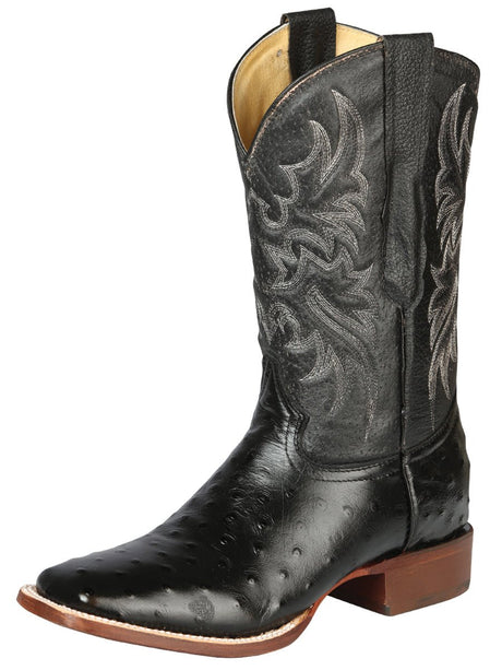 Men's Leather Avestruz Western Cowboy Rodeo Boots 'El Señor De Los Cielos' *BLACK - 44935* - BELLEZA'S - Men's Leather Avestruz Western Cowboy Rodeo Boots 'El Señor De Los Cielos' *BLACK - 44935* - Men's Boot - 44935 6