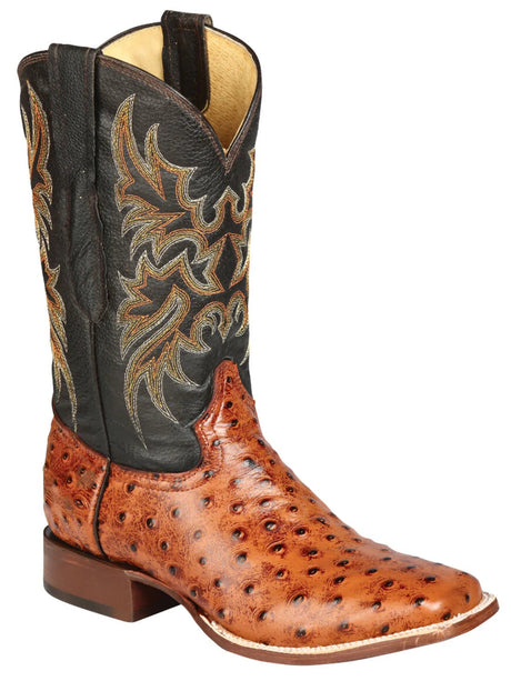 Men's Leather Avestruz Western Cowboy Rodeo Boots 'El Señor De Los Cielos' *Congac - 44936* - BELLEZA'S - Men's Leather Avestruz Western Cowboy Rodeo Boots 'El Señor De Los Cielos' *Congac - 44936* - Men's Boot - 44936 6