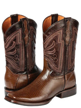 Men's Lizard Print Cow Leather Western Cowboy Rodeo Boots 'El General' *COFFE-44674* - BELLEZA'S - Men's Lizard Print Cow Leather Western Cowboy Rodeo Boots 'El General' *COFFE-44674* - Bota Para Hombre - 44674 6