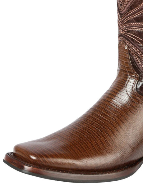 Men's Lizard Print Cow Leather Western Cowboy Rodeo Boots 'El General' *COFFE-44674* - BELLEZA'S - Men's Lizard Print Cow Leather Western Cowboy Rodeo Boots 'El General' *COFFE-44674* - Bota Para Hombre - 44674 6