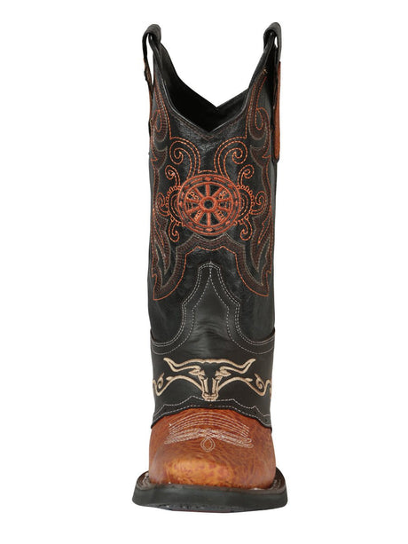 Men's Shedron Bison Rodeo Cowboy Boots 'El General' *SHEDRON/CHOCO - 40667* - BELLEZA'S - Men's Shedron Bison Rodeo Cowboy Boots 'El General' *SHEDRON/CHOCO - 40667* - Men's Boot - 40667 6