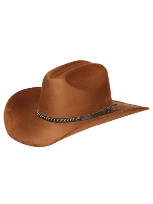 Men's Tabacco Sombrero Unisex Suede Monterrey Cowboy Hat 'El General' 44257 - BELLEZA'S - Men's Tabacco Sombrero Unisex Suede Monterrey Cowboy Hat 'El General' 44257 - Men's Cowboy Hats - 44257 S