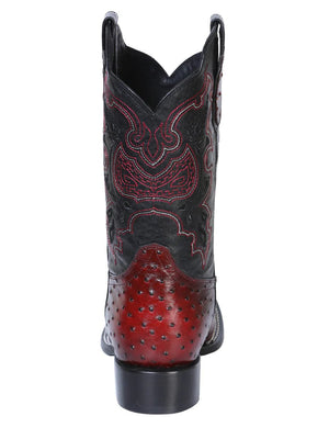 Ostrich Imit Rodeo Boots For Men 'El General' *BLACK CHERRY - 41901* - BELLEZA'S - Ostrich Imit Rodeo Boots For Men 'El General' *BLACK CHERRY - 41901* - Men's Boot - 41901 6