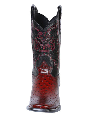 Ostrich Imit Rodeo Boots For Men 'El General' *BLACK CHERRY - 41901* - BELLEZA'S - Ostrich Imit Rodeo Boots For Men 'El General' *BLACK CHERRY - 41901* - Men's Boot - 41901 6