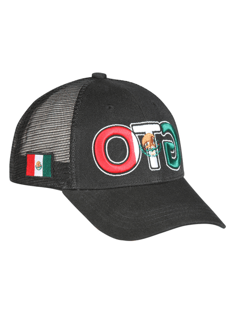 Polyester Guanajuato Mexico Embroidered Cap "El General" Black - 44790 - BELLEZA'S - Polyester Guanajuato Mexico Embroidered Cap "El General" Black - 44790 - Cap For Adults - 44790