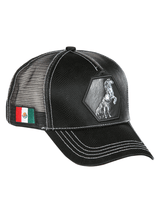 Polyester Horse Embroidered Cap "El General" Black - 44817 - BELLEZA'S - Polyester Horse Embroidered Cap "El General" Black - 44817 - Cap For Adults - 44817