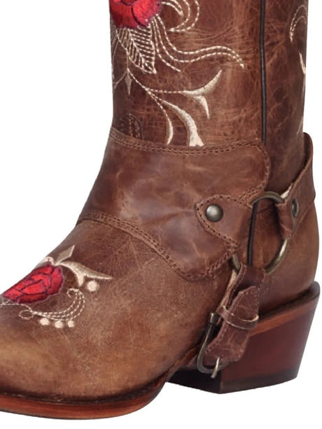 Westwing Tang Bovine Leather Rodeo Boots with Hoop for Women 'El General' *TAN-41783* - BELLEZA'S - Westwing Tang Bovine Leather Rodeo Boots with Hoop for Women 'El General' *TAN-41783* - Botas Para Damas - 41783 5