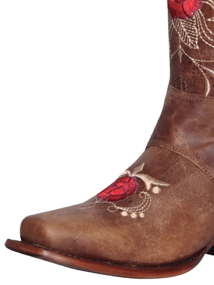 Westwing Tang Bovine Leather Rodeo Boots with Hoop for Women 'El General' *TAN-41783* - BELLEZA'S - Westwing Tang Bovine Leather Rodeo Boots with Hoop for Women 'El General' *TAN-41783* - Botas Para Damas - 41783 5