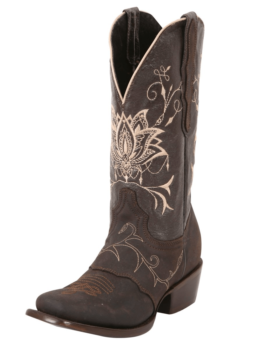 Women's Genuine Leather Classic Rodeo Cowboy Boots 'El General' Choco Color 42030 - BELLEZA'S - Women's Genuine Leather Classic Rodeo Cowboy Boots 'El General' Choco Color 42030 - Women's Boots - 42030 5