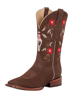 Women's Nubuck Leather Classic Rodeo Boots 'El General' Camel Color 42973 - BELLEZA'S - Women's Nubuck Leather Classic Rodeo Boots 'El General' Camel Color 42973 - Women's Boots - 42973 5