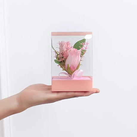 1pc Valentine's Day Gift, Artificial Rose Flower Suitable For Valentine's Day Wedding Party Desktop Window Decoration Flower Box - BELLEZA'S - Valentine's Day - 04016