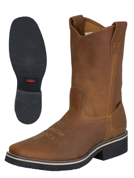 Botas de Trabajo Rodeo Piel Genuina para Hombre 'Establo' *MANGO-41549* - BELLEZA'S - Botas De Trabajo - 41549