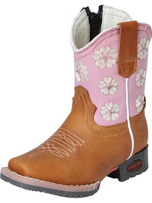 Botas Rodeo Clasicas de Piel Genuina para Bebe 'El General' - ID: 123025 MIEL - BELLEZA'S - - 123025