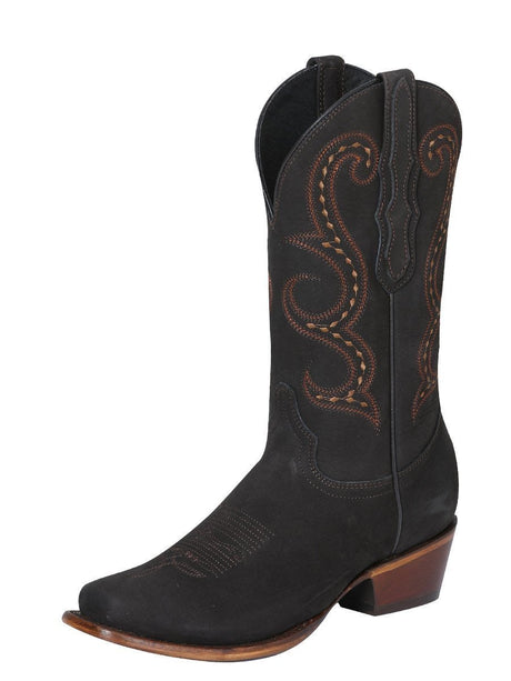 Botas Rodeo Clasicas de Piel Nobuck para Mujer 'El General' * - ID: 42193 CAFE - BELLEZA'S - - 42193