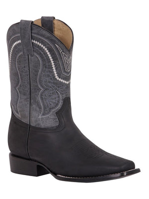 Botas Rodeo Clasicas Piel Crazy Para Hombre 'El General' *NEGRO-42998* - BELLEZA'S - Botas Para Hombres - 42998