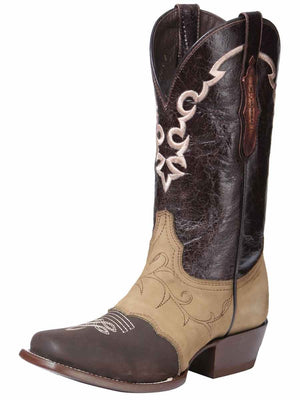 Botas Rodeo Clasicas Piel Genuina Para Mujer 'El General' *CHOCO-34509* - BELLEZA'S - Botas Para Damas - 34509