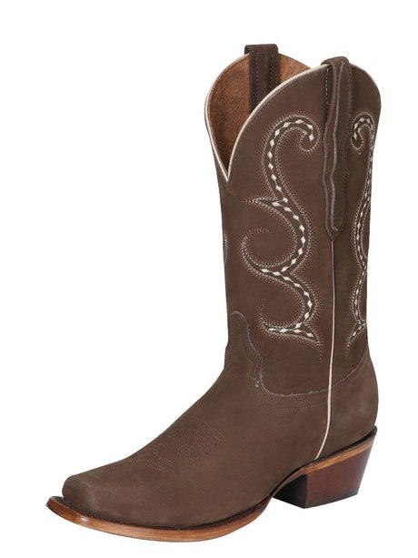 Botas Rodeo Clasicas Piel Nobuck Para Mujer 'El General' *CAMEL-42192* - BELLEZA'S - Botas Para Damas - 42192