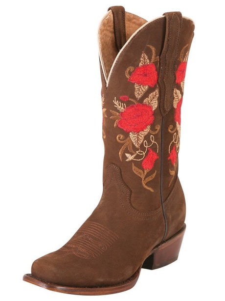 Botas Rodeo Clasicas Piel Nobuck Para Mujer 'El General' *CANELA-42025* - BELLEZA'S - Botas Para Hombres - 42025